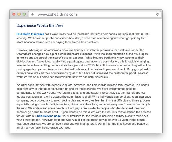 Experience worth the fees